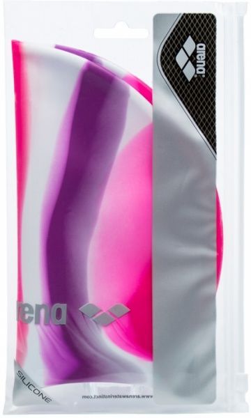Шапочка для плавания Arena POP ART 91659-25 one size розовыйфиолетовый