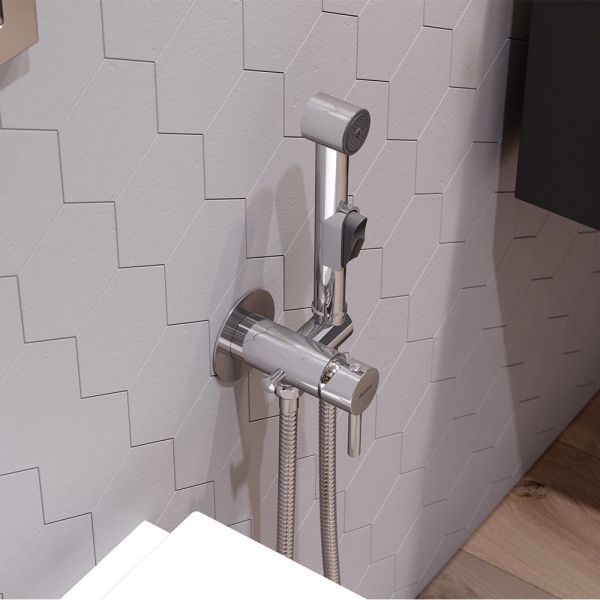 Змішувач Damixa Option 211000000 з гігієнічним душем і утримувачем