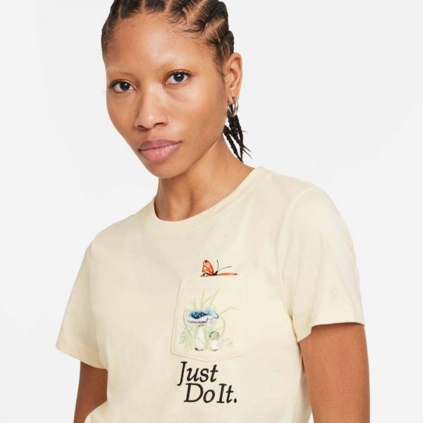 Футболка Nike W NSW TEE REG SS PKT NATURE DD1462-113 р.L желтый