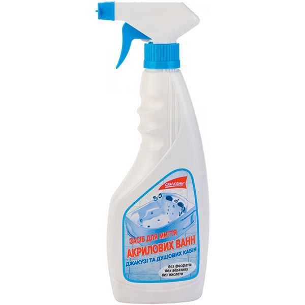 Универсальное средство SAN CLEAN для мытья акриловых ванн 0,5 л