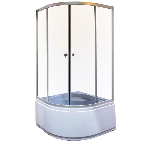 Душевая кабина UP! (Underprice) HK-8140 Q 900x900x1950 профиль сатин, стекло графит