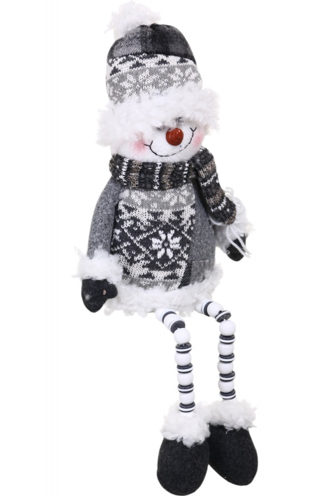 Декорация новогодняя Снеговик/Лосик что сидит 20х63 см в ассортименте YM78403BC 63 см