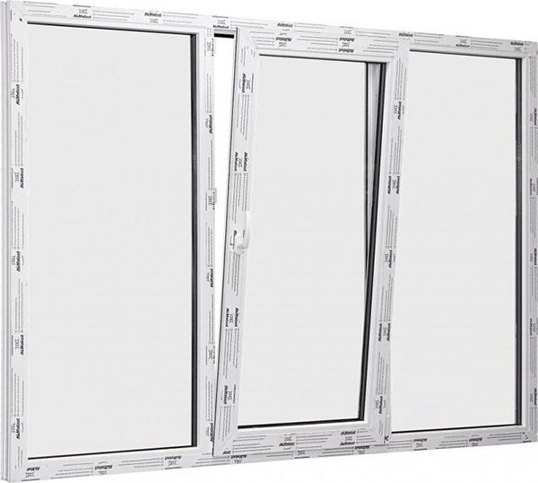 Окно поворотно-откидное ALMplast 60 1750x1410 мм правое