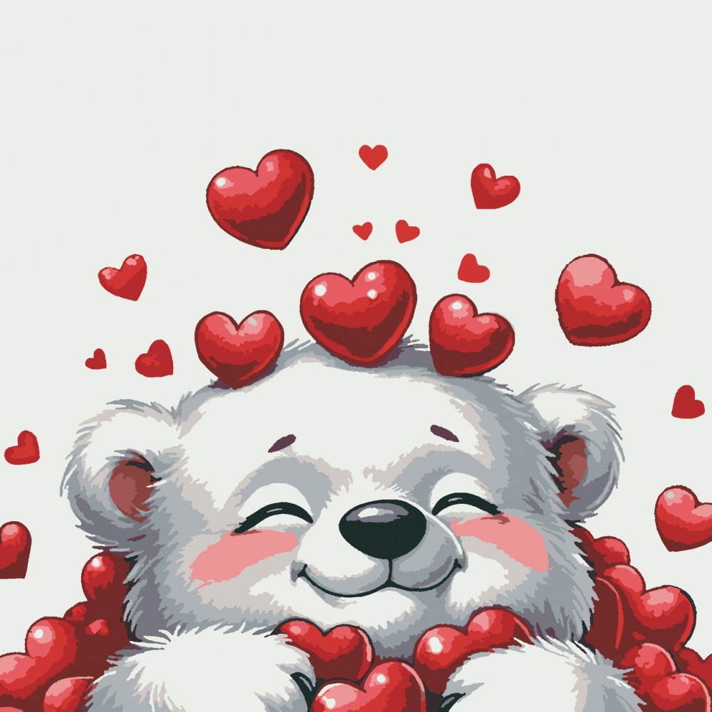 Набор для росписи на холсте Riviera Blanca Моя любовь 25x25 см RB-1289