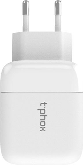 Зарядное устройство T-PHOX T-PHOX COCO 1XTYPE-C PD 18W + 1XUSB QC3.0 (WHITE)