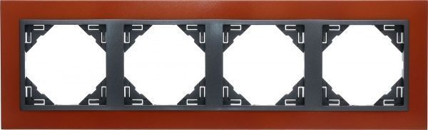 Рамка чотиримісна Efapel ANIMATO Logus універсальна металік помаранчевий 90940 TTS