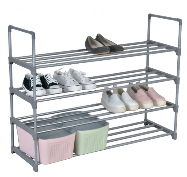 Полиця для взуття Домовий 4 рівні 300x900x740 мм сірий 