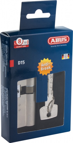 Цилиндр Abus KD15 45x35 ключ-вороток 80 мм матовый никель 2240631710017