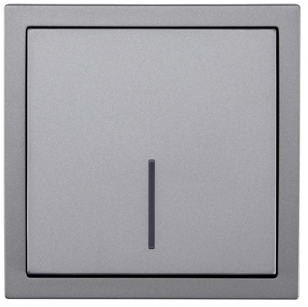 Механизм выключателя одноклавишный HausMark Juna с подсветкой серый 7041-3588-111QC