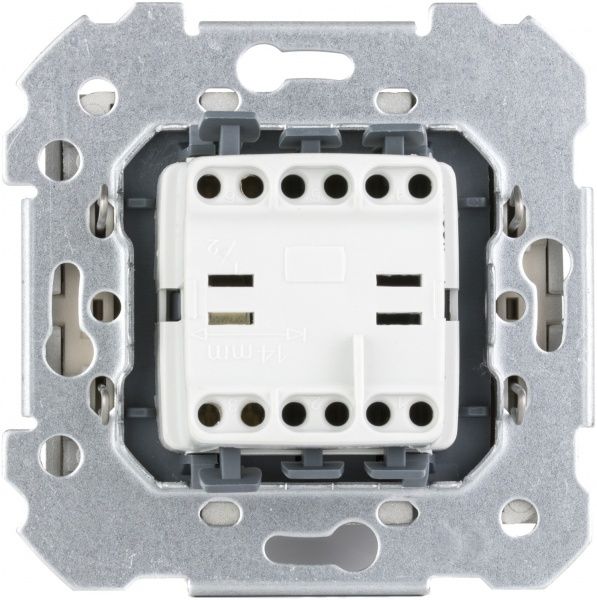 Вимикач одноклавішний Siemens Iris без підсвітки 16 А 250В IP20 алюміній меркурій 18505 MA