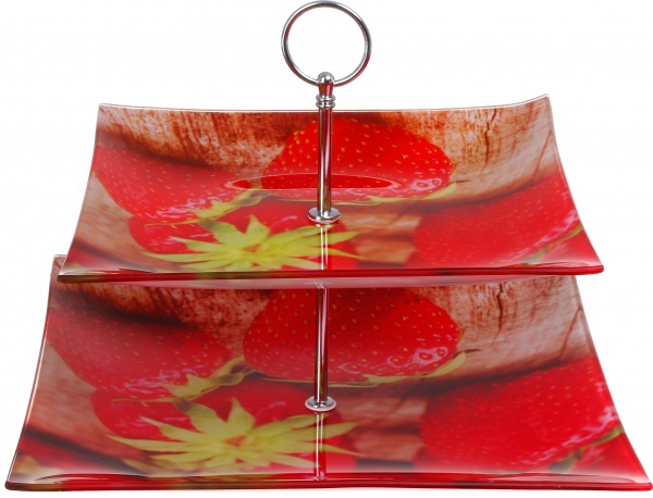 Блюдо квадратне 2-х ярусне Frutta Fiora 