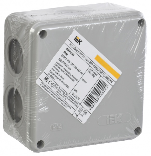 Коробка розподільча IEK КМ41233 пластик UKO11-100-100-050-K41-44