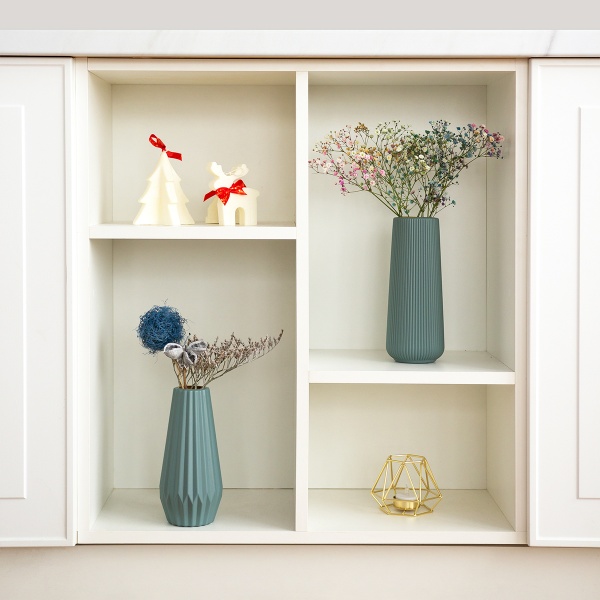 Ваза пластиковая MVM DH-FLOWERS-06 BLUE 22 см 