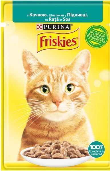 Корм Friskies с уткой в подливке 85 г
