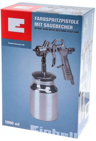 Краскораспылитель Einhell нижний бак, 3-4 бар, 1л, форсунка 1.5 мм 4132900