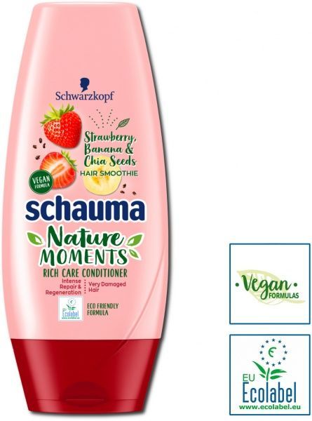 Кондиционер Schauma Nature Moment Клубника, банан и семена чиа для очень поврежденных волос 200 мл