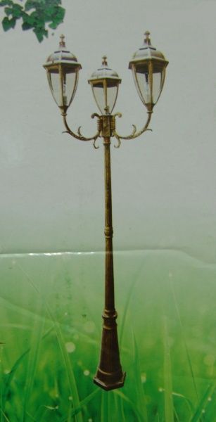 Ліхтарний стовп Інтерклас Ліма 8021SF/3 E27 60 Вт античне золото 