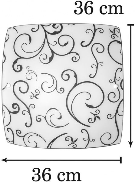 Світильник настінно-стельовий Vesta Light НББ 2x60 Вт E27 біло-чорний 26502 