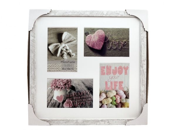 Фоторамка с паспарту SvitArt FKP-4-1913-2B 10x15 см бежевый с серым 