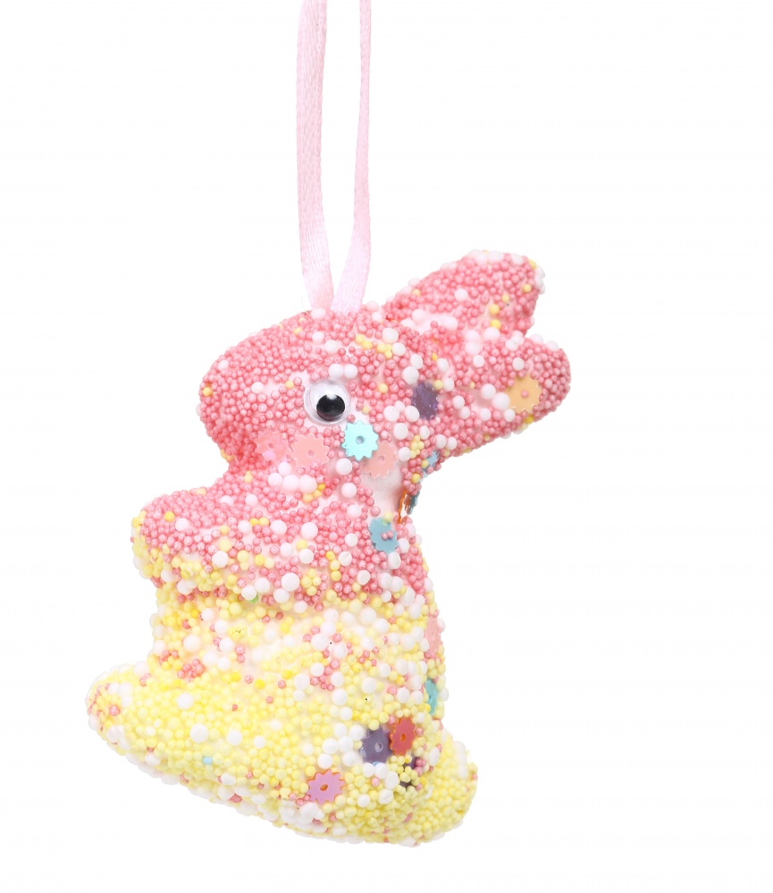 Декоративная подвеска Зайчонок 6 см CX18-037 в ассортименте