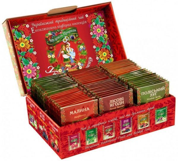 Чай асорті Фіто-Україна Український сувенір 6 видів 72 шт. 2 г 
