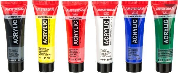 Набор красок акриловых 6 цветов 20 мл Amsterdam Standart Royal Talens