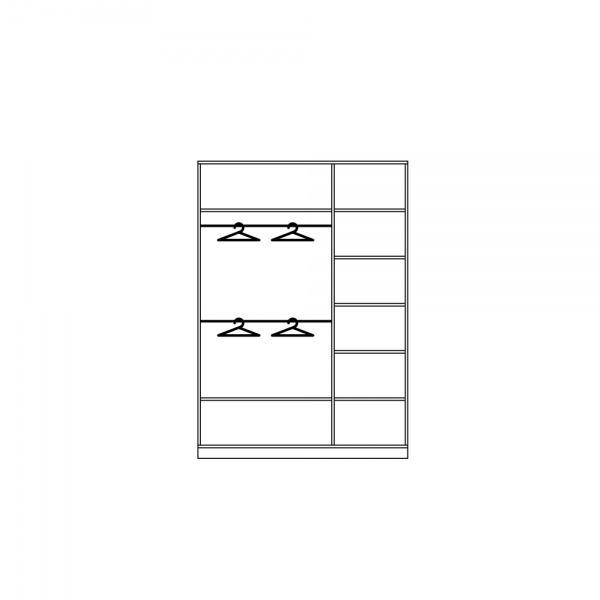 Шафа для одягу Aqua Rodos Dallas 3д севілья / антрацит 