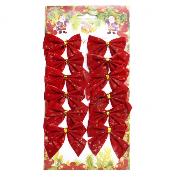 Бантики 386026 уп.12 шт 5 см 0,04 м червоний 