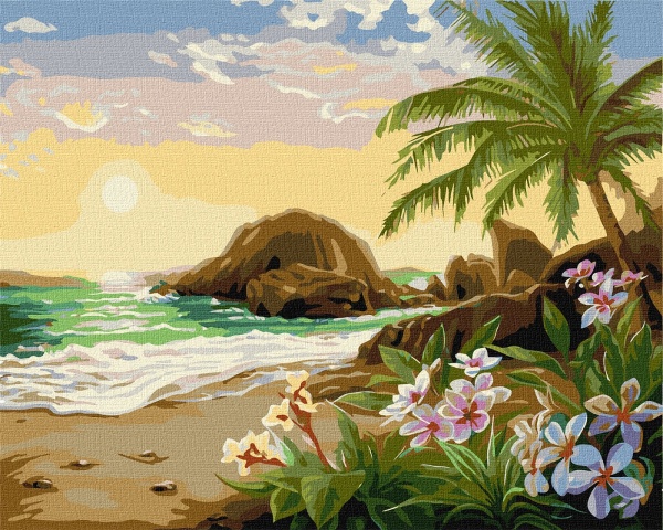 Картина за номерами Вечір у раю 40х50 см 40x50 см Ідейка 