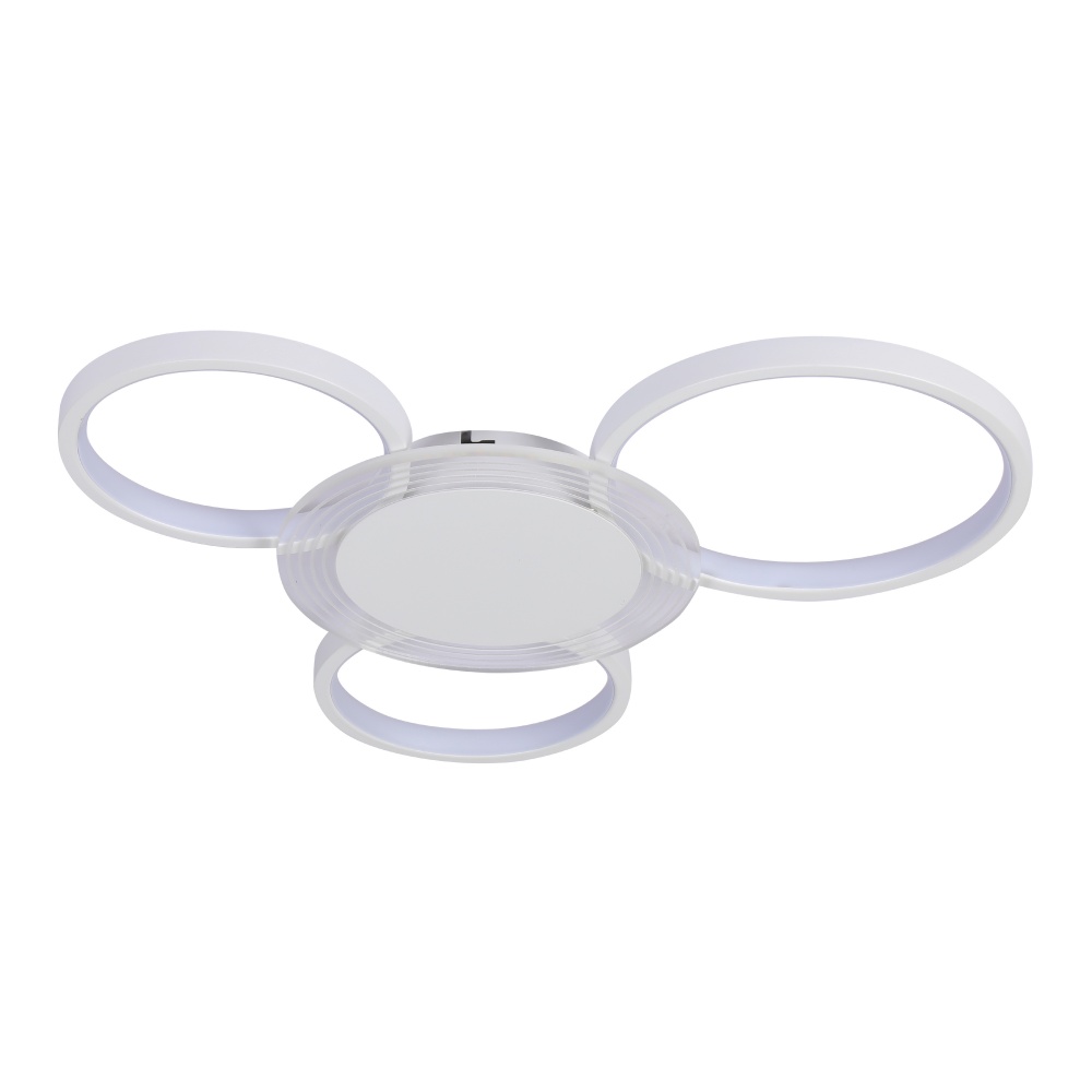 Люстра стельова Miorro LED Vesta з пультом ДУ метал/пластик 3x50,4 Вт LED-модуль білий 51-311-092