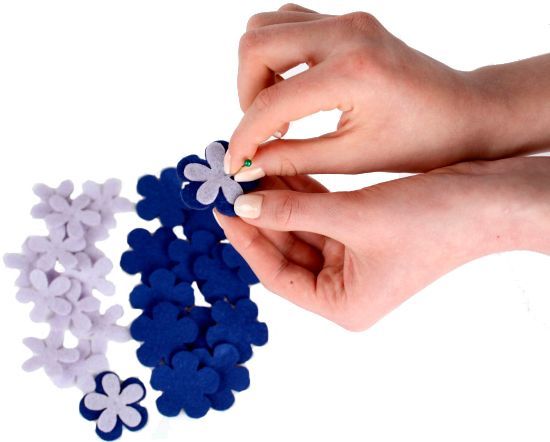 Набор для творчества из фетра Цветочный шар сиреневый Аплі-Краплі 