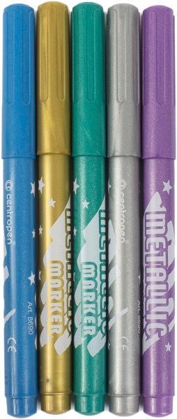 Набір фломастерів 8690 Metallic, 5 шт. Centropen