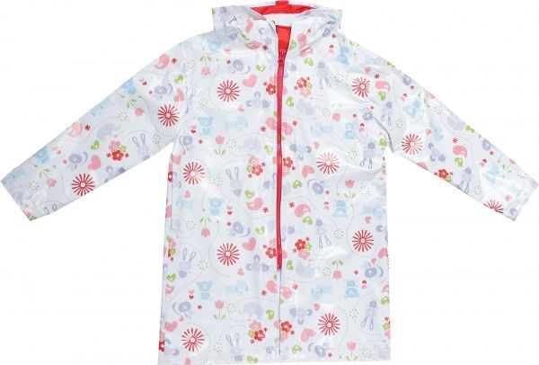 Дождевик Drydope Зверушки р.130 белый с принтом 020-в/д3 