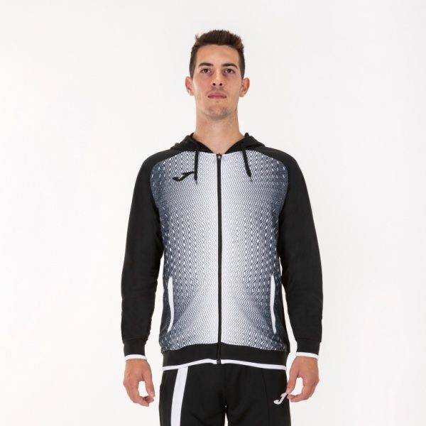 Джемпер Joma JACKET HOODED SUPERNOVA BLACK-WHITE 101285.102 р. M чорнийбілий