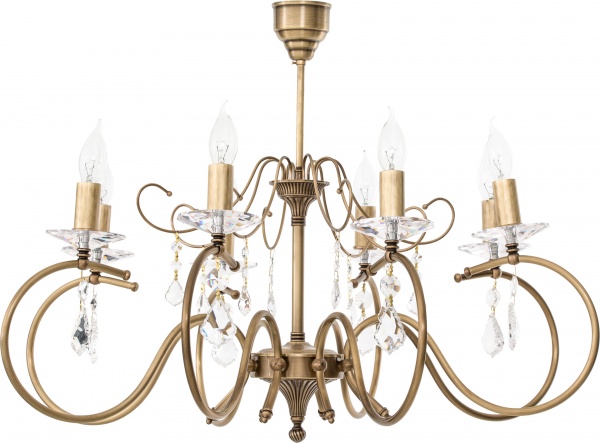 Люстра подвесная Фабрика Світла Натали 8xE14 латунь НСБ 26-8х60-581 