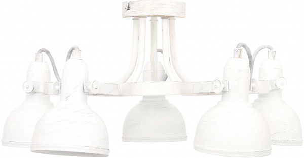 Люстра потолочная Arte Lamp Martin 5xE14 белый с золотистым A5216PL-5WG 