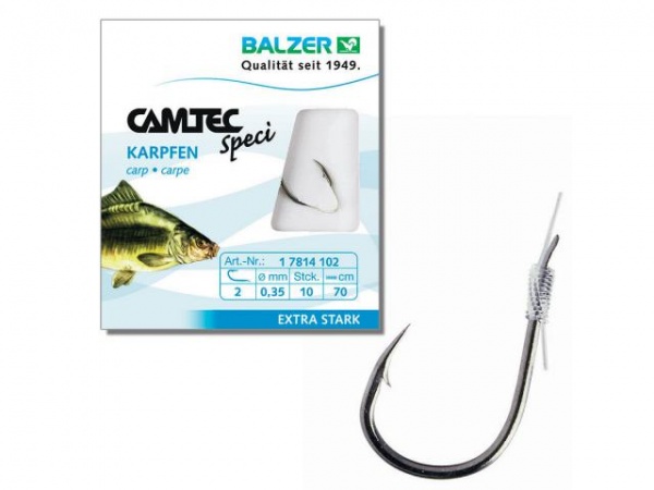 Крючки Balzer с поводком CAMTEC КАРПОВЫЙ №8 10 шт.