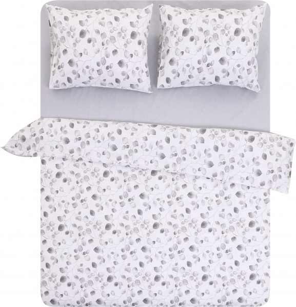 Комплект постельного белья Basic Весна премиум 2.0 серый Luna 