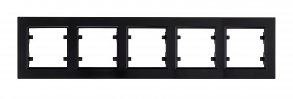 Рамка п'ятимісна Makel Karea горизонтальна чорний глянець 56111705