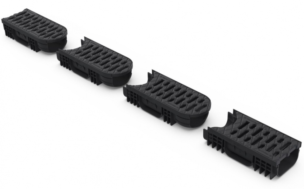 Лоток поворотний Vodaland Easy 2 DN100 H75 з решіткою А15