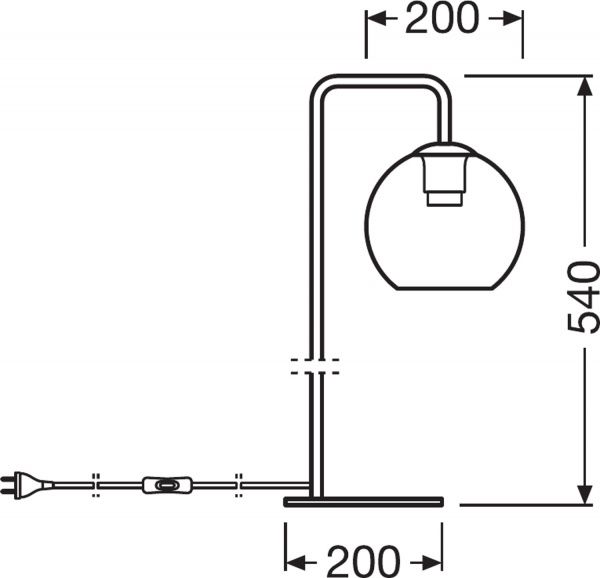 Настольная лампа декоративная Ledvance Vintage 1906 Globe 1x60 Вт E27 черный 