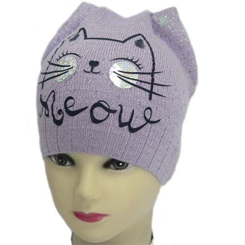 Шапка для дівчаток Luna Kids р.48-50 бузковий 2283 