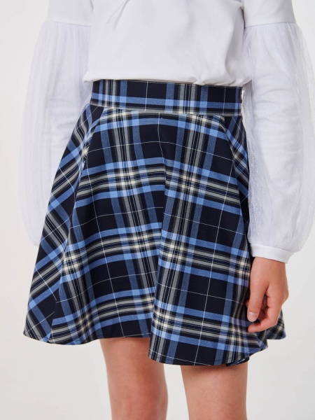 Юбка Smil р.140 синийголубойклетка 120361 