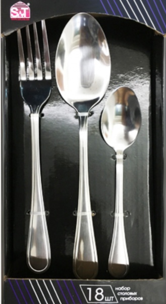 Набір столових приборів Golden Family-3 18 шт. срібний