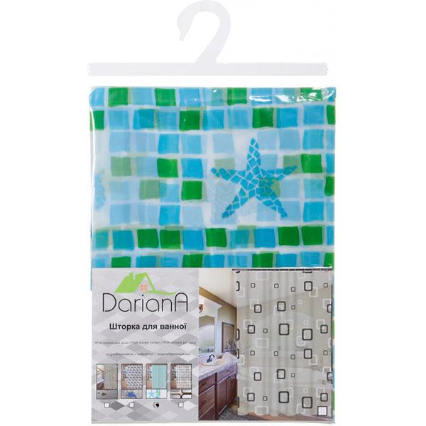 Шторка для ванны Dariana JG-001E 180х200 см