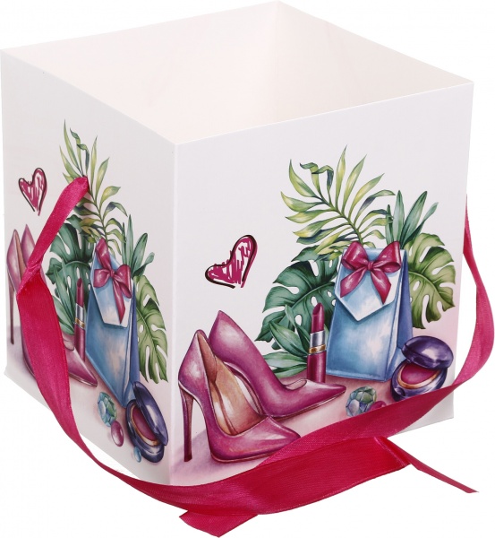 Коробка складана Смуги/горох 15x15x15 см (EBXS9801)