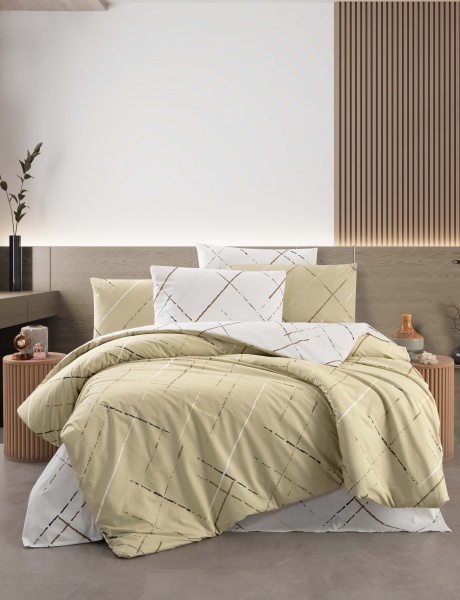 Комплект постельного белья Reflection 2 beige бежевый Begenal 