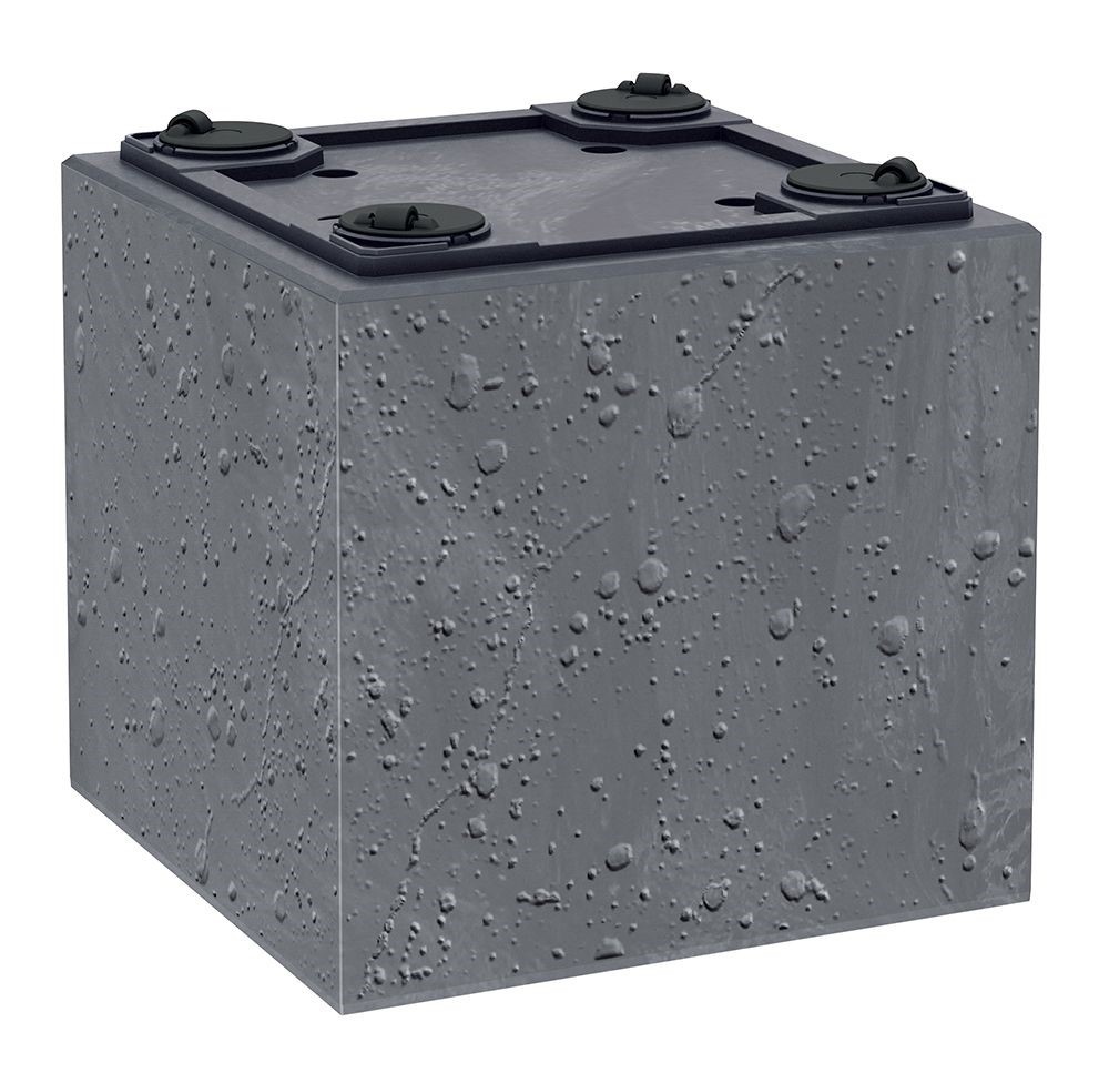 Горщик для квітів пластик Madera Square Eco Wood 400 мм квадратний маренго PRP (82870-425)