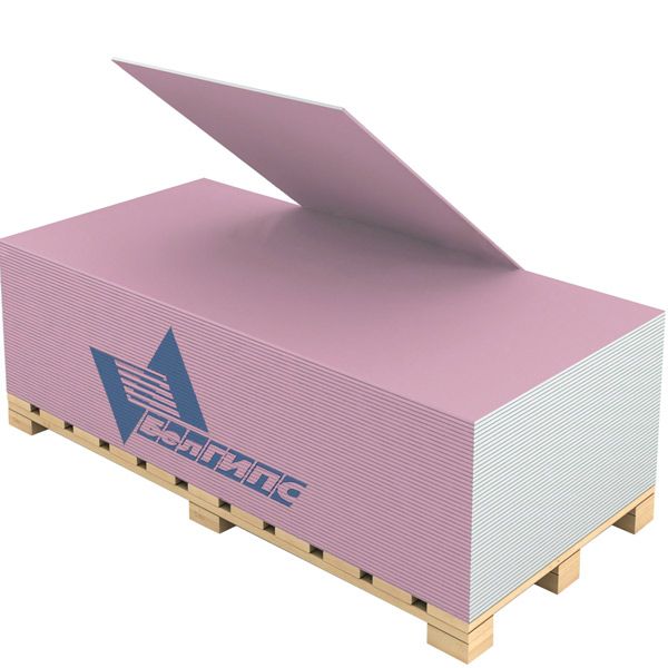 Гипсокартон огнестойкий Belgips 2500x1200х12,5 мм