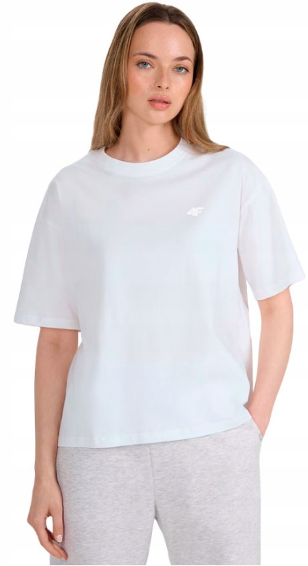 Футболка 4F 4FWMM00TTSHF3310-10S р.XS белый
